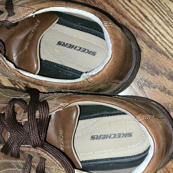 Men's Sketchers brown lace up casual shoe Size 9.5 - Picture 8 of 9